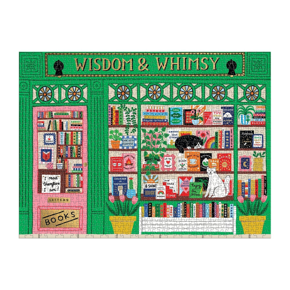 Wisdom & Whimsy Bookshop 1000 Piece Puzzle - Merry PigletsGalison