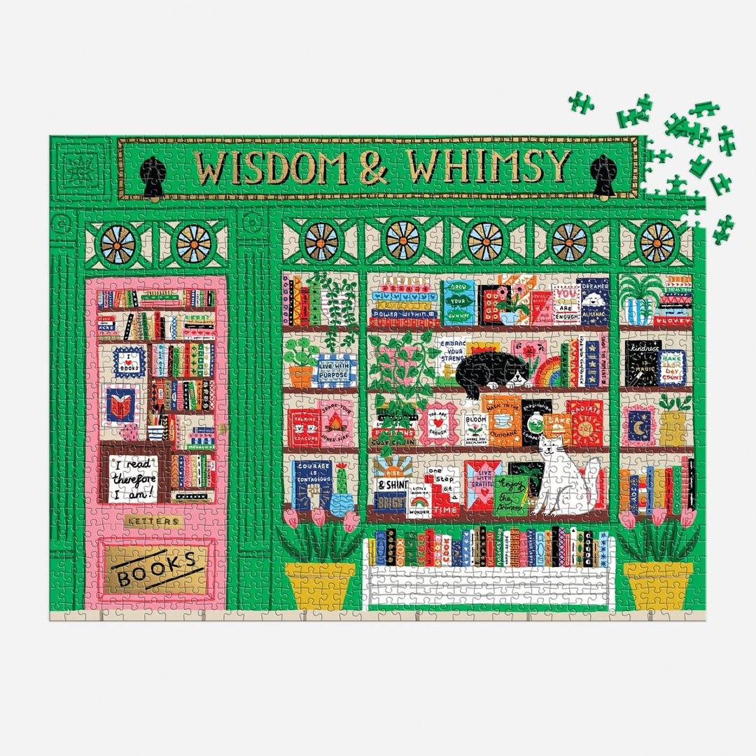 Wisdom & Whimsy Bookshop 1000 Piece Puzzle - Merry PigletsGalison