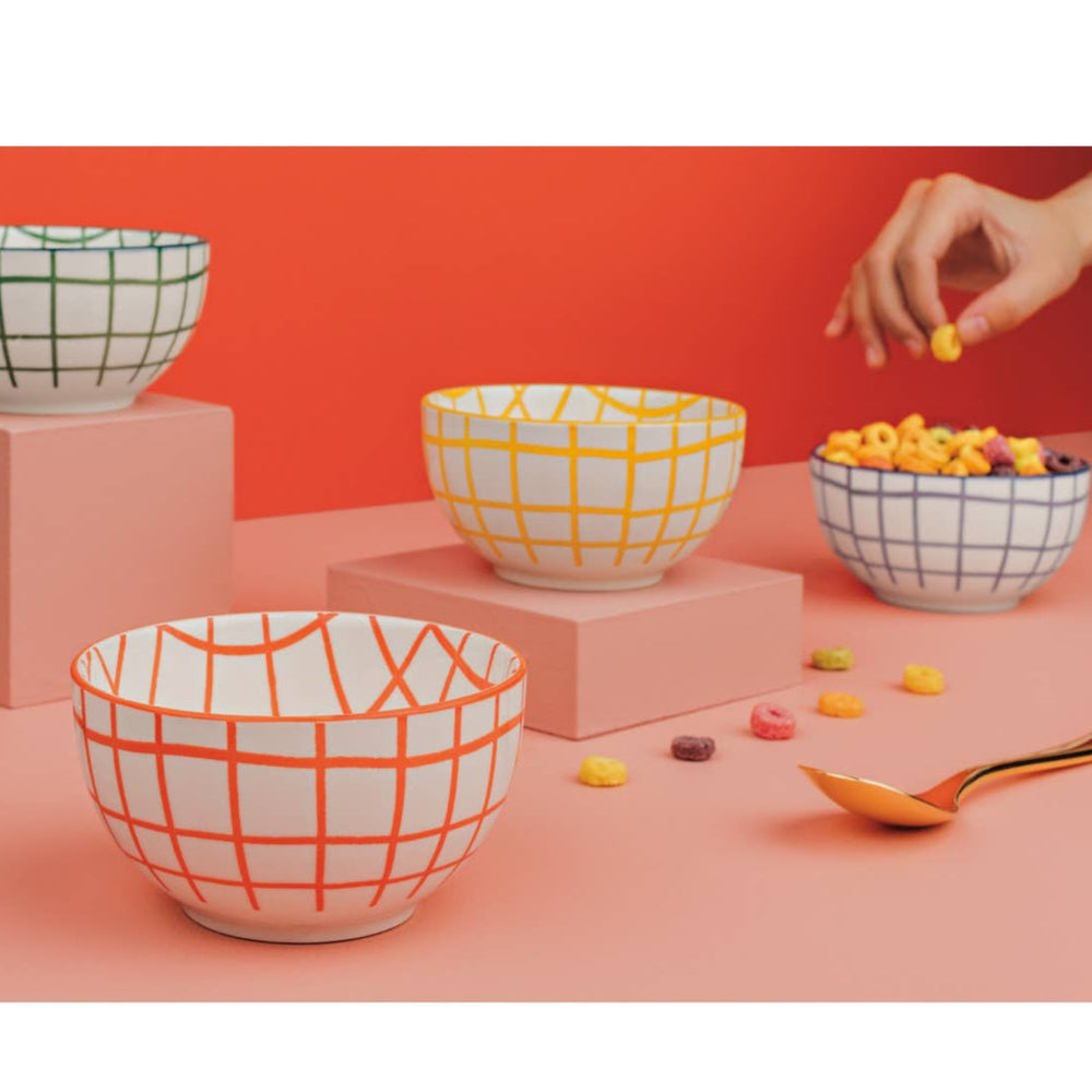 Wobbly Check Bowl - Merry PigletsDanica Jubilee