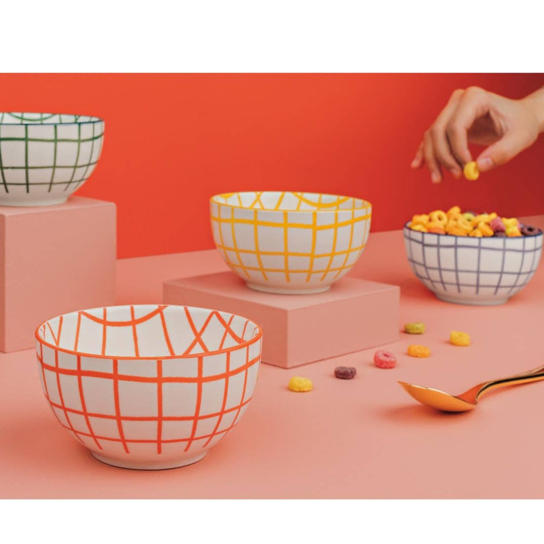 Wobbly Check Bowl - Merry PigletsDanica Jubilee