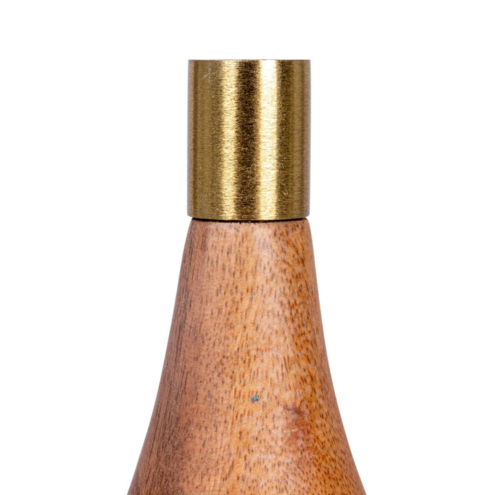 Wood and Metal Taper Candle Holder - Merry PigletsCreative Co - Op