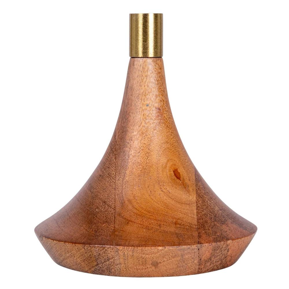 Wood and Metal Taper Candle Holder - Merry PigletsCreative Co - Op