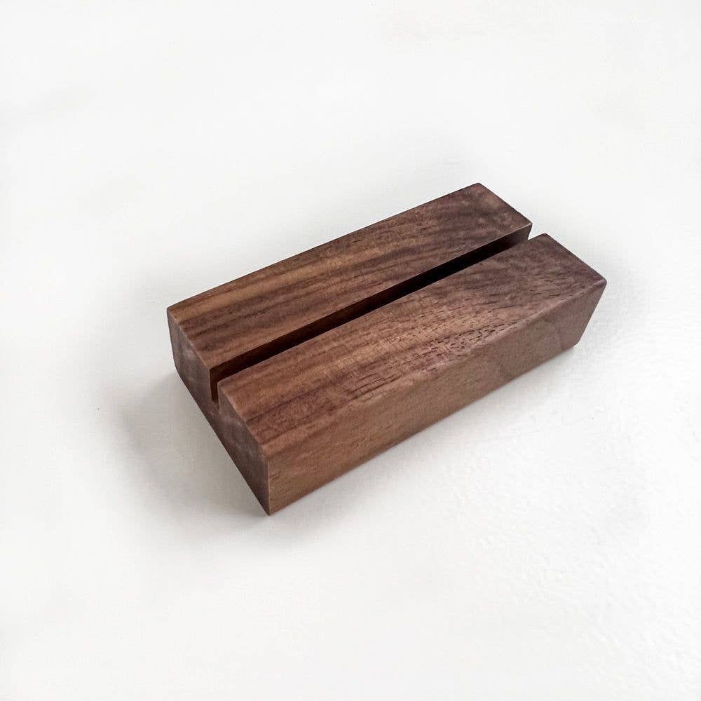 Wood Card Holder - Merry Pigletsemily lex studio