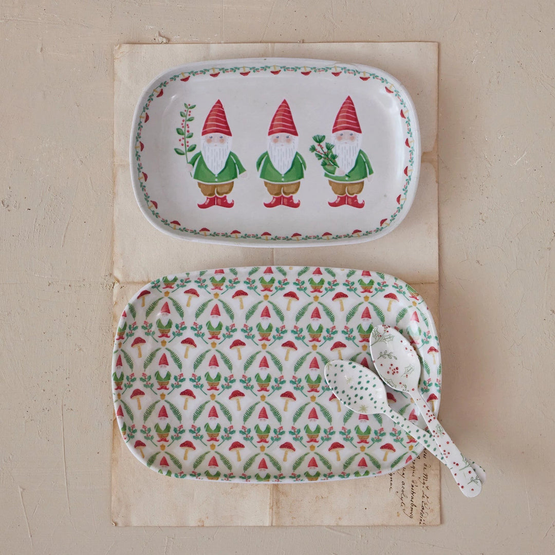 Woodland Gnome Tray Set - Merry PigletsCreative Co - Op
