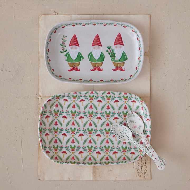 Woodland Gnome Tray Set - Merry PigletsCreative Co - Op