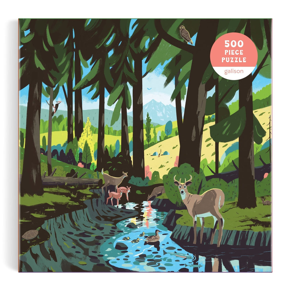 Woodland Pass 500 Piece Puzzle - Merry PigletsGalison