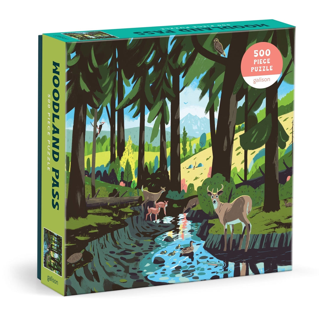 Woodland Pass 500 Piece Puzzle - Merry PigletsGalison