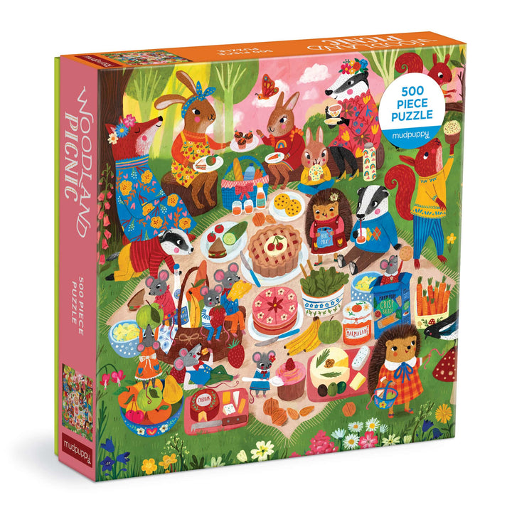 Woodland Picnic 500 Piece Puzzle - Merry PigletsMudpuppy