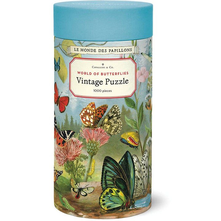 World of Butterflies 1000 Piece Puzzle - Merry PigletsCavallini Papers & Co.