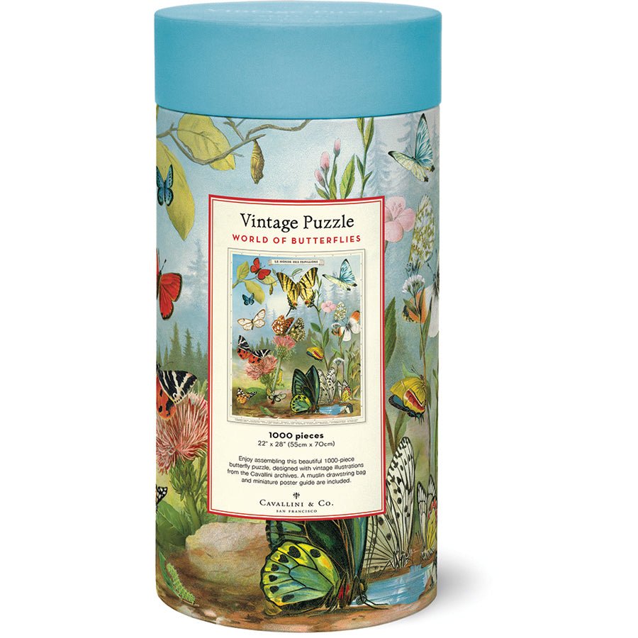 World of Butterflies 1000 Piece Puzzle - Merry PigletsCavallini Papers & Co.