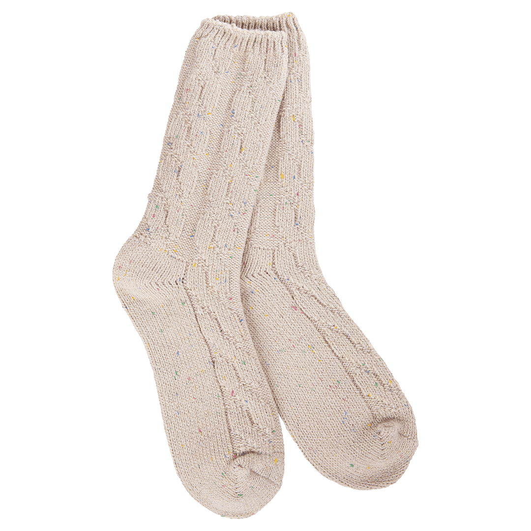 World's Softest Ragg Cable Crew - Oatmeal Confetti - Merry PigletsWorld's Softest Socks
