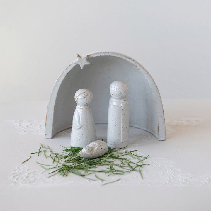 Stoneware Nativity Set