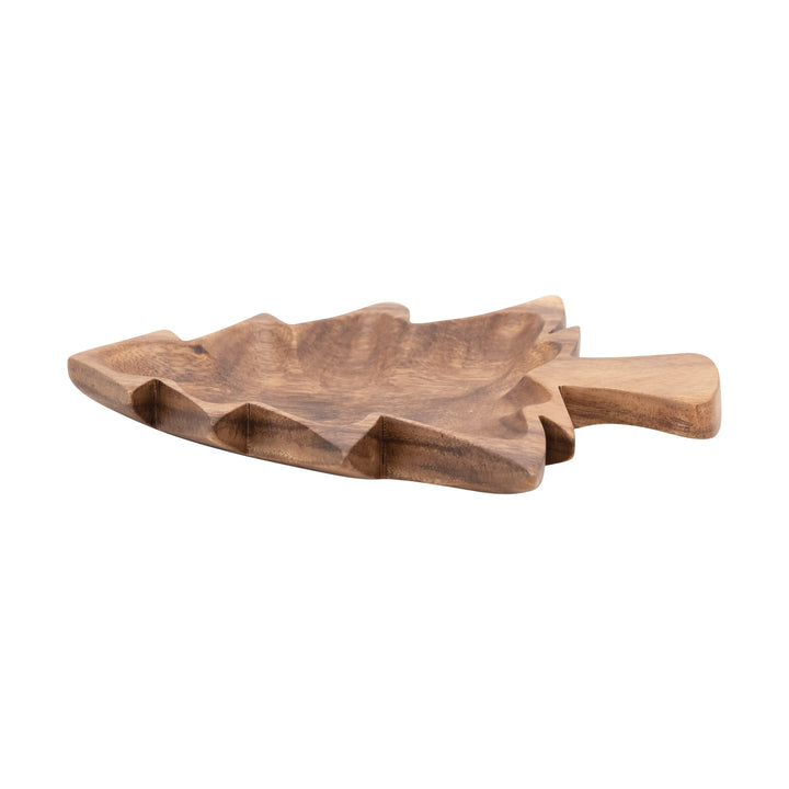 Wood Christmas Tree Shaped Bowl