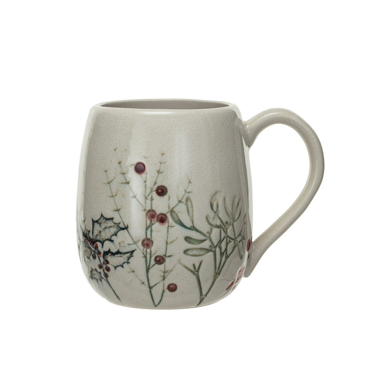 Stoneware Mug w/ Seasonal Botanicals