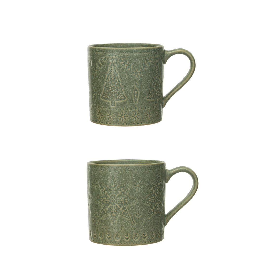 Green Stoneware Mug