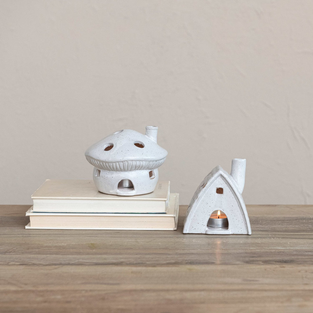 Mushroom House Tea Light or Incense Holder