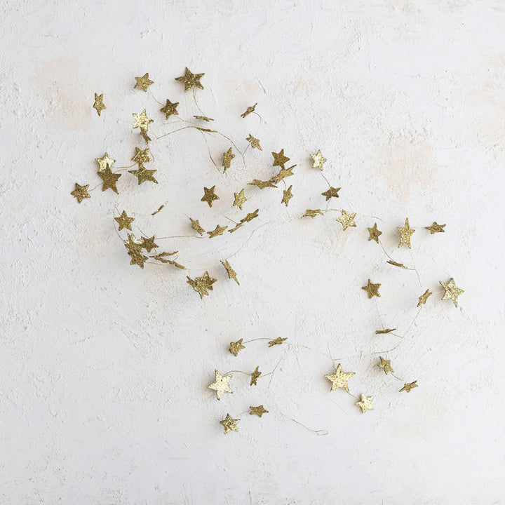 Glitter Paper Star Garland