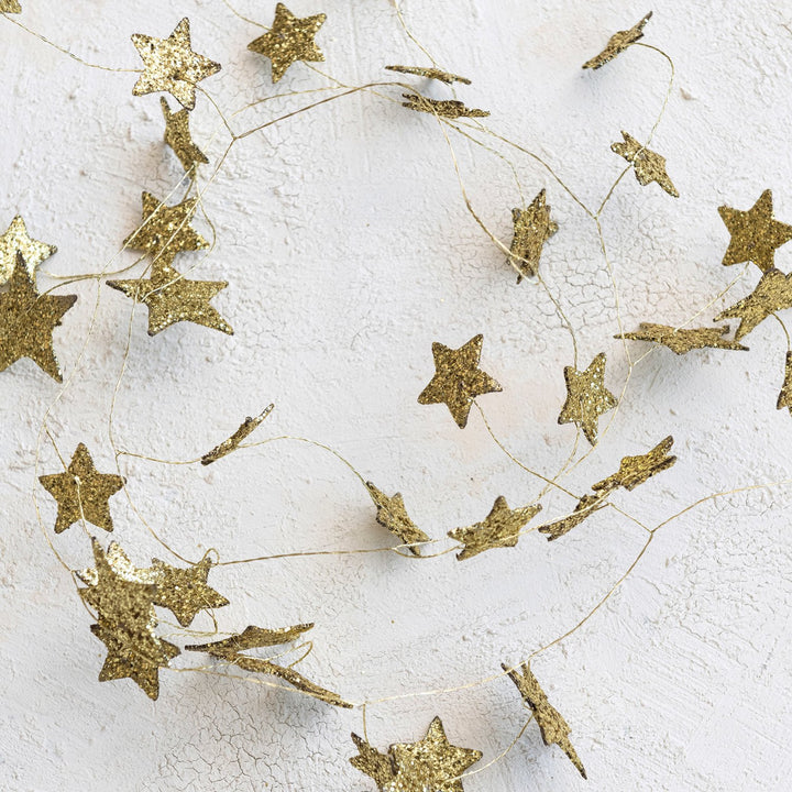 Glitter Paper Star Garland