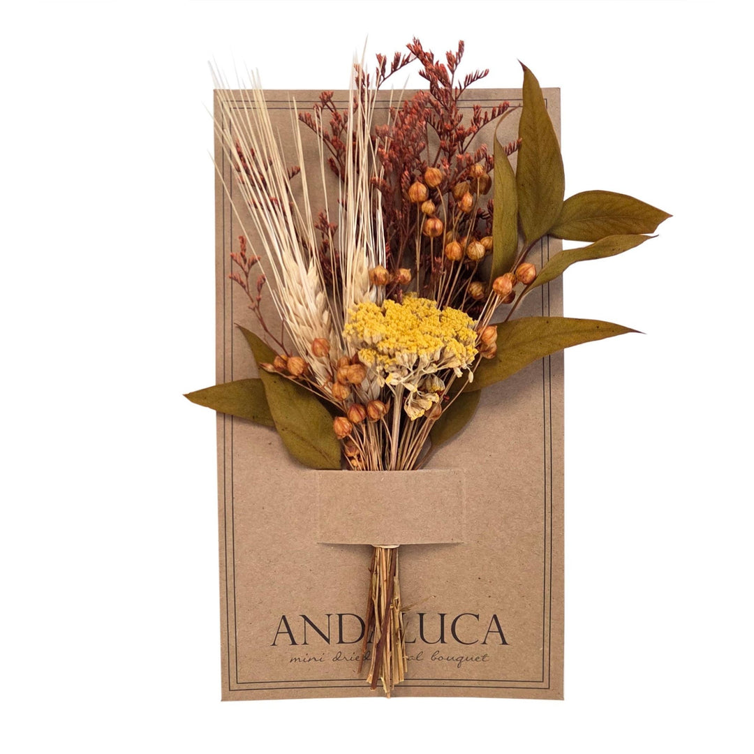 Yarrow & Autumn Foliage Mini Bouquet - Merry PigletsAndaluca