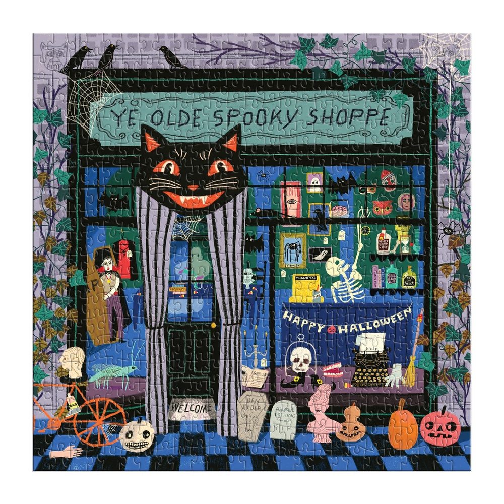 Ye Olde Spooky Shoppe 500 Piece Puzzle - Merry PigletsGalison