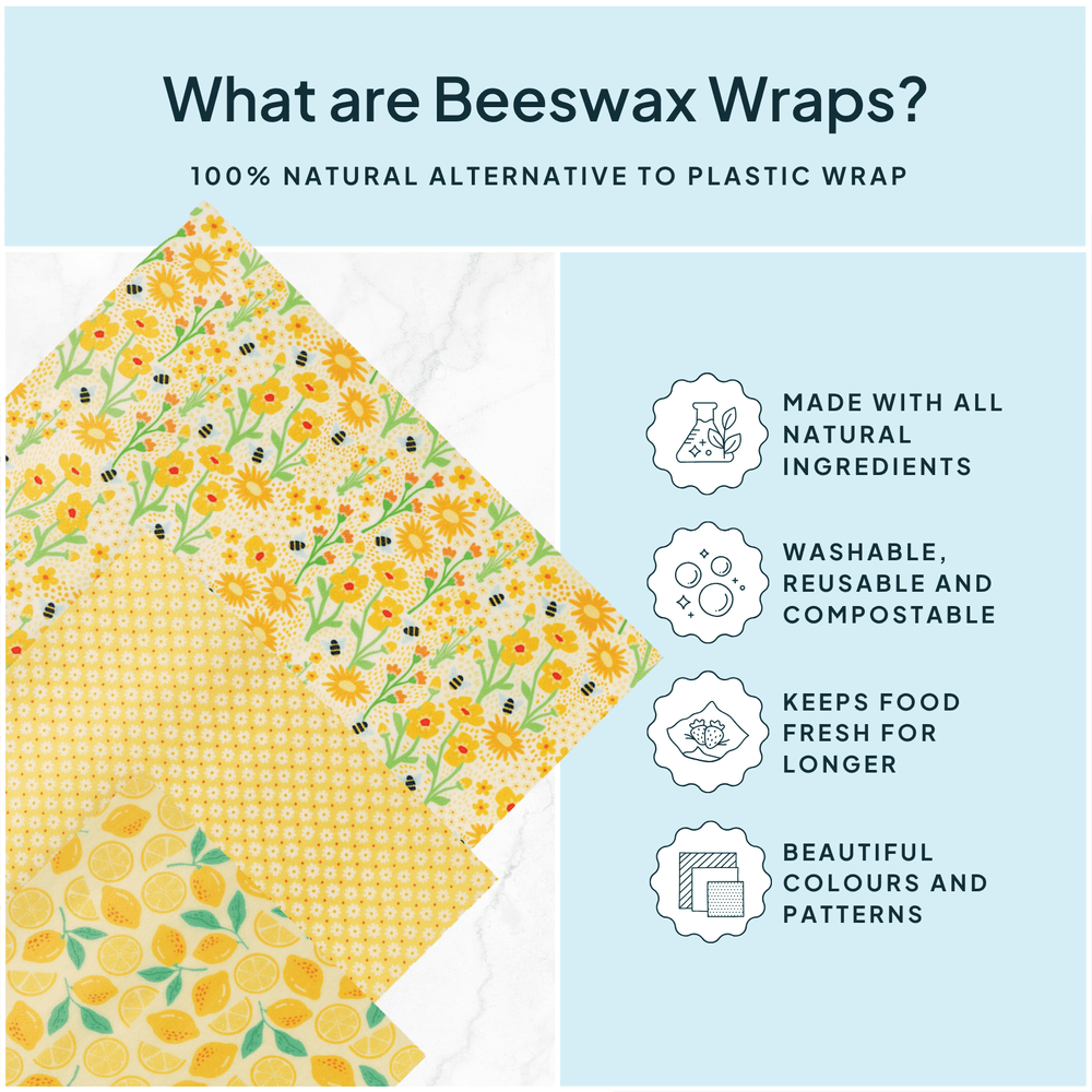 Yellow Beeswax Wrap Variety Set - Merry PigletsNATURE BEE