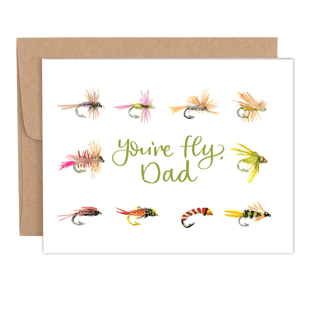 You're Fly Dad Father's Day Greeting Card - Merry Piglets1canoe2 | One Canoe Two Paper Co.