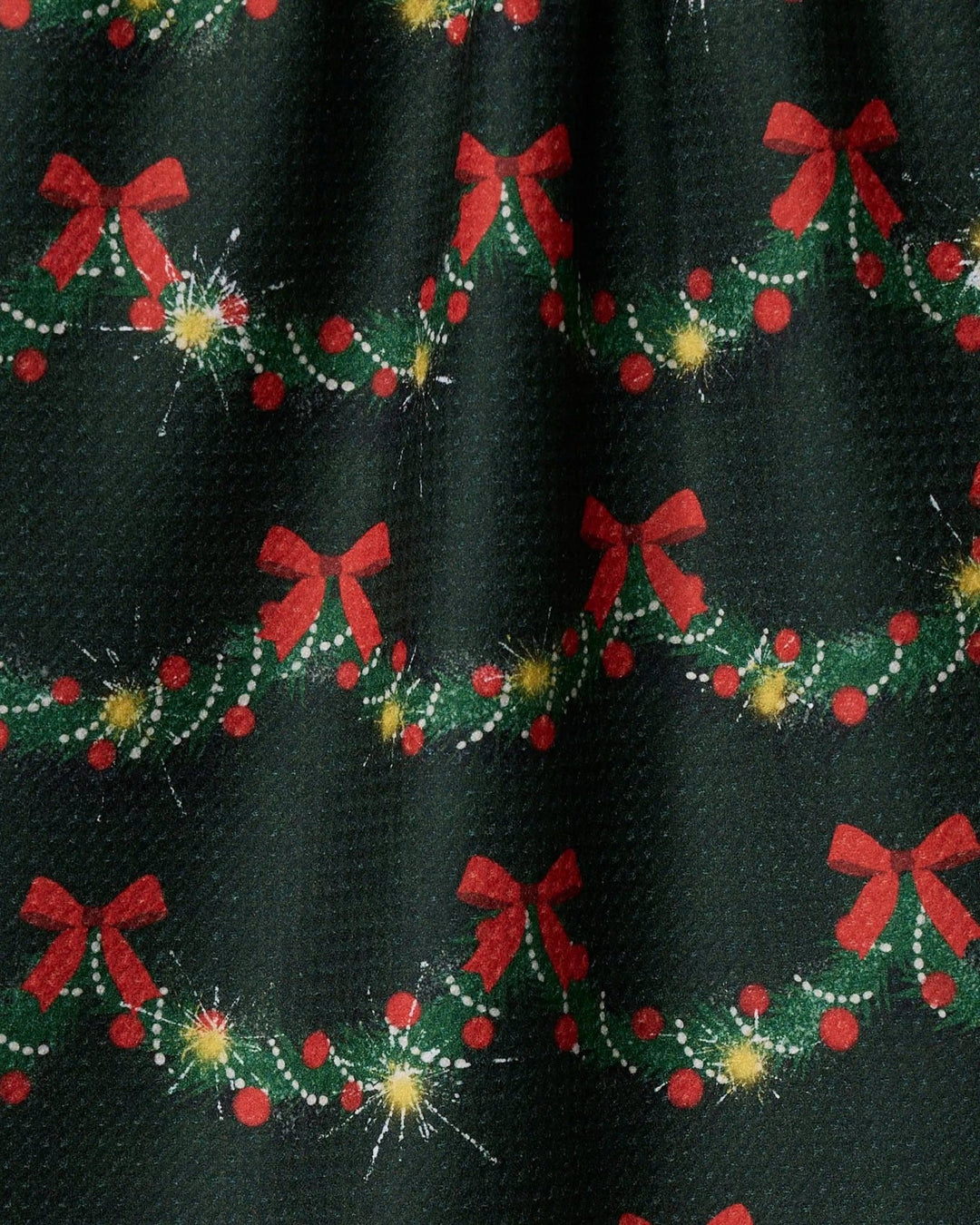 Yuletide Garland Tea Towel - Merry PigletsGeometry