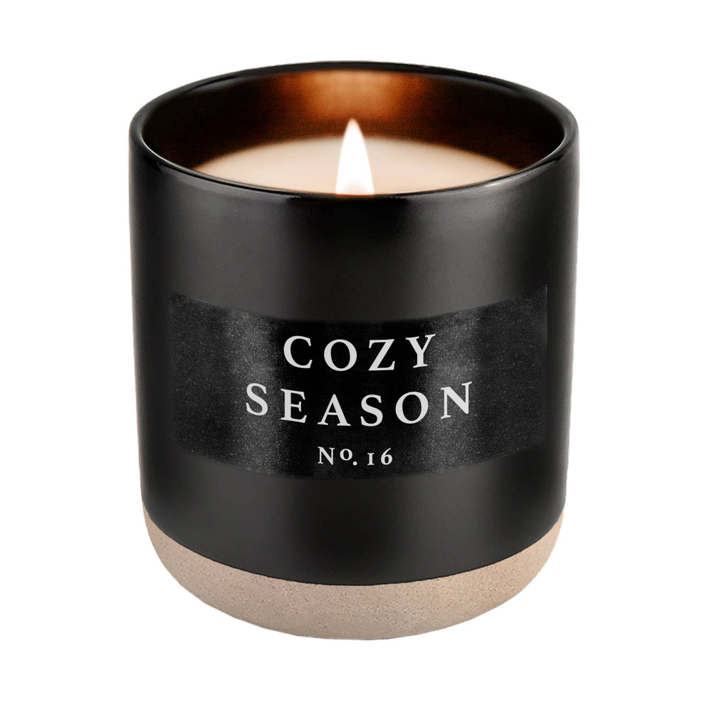 Cozy Season Soy Candle - Black - Merry Piglets