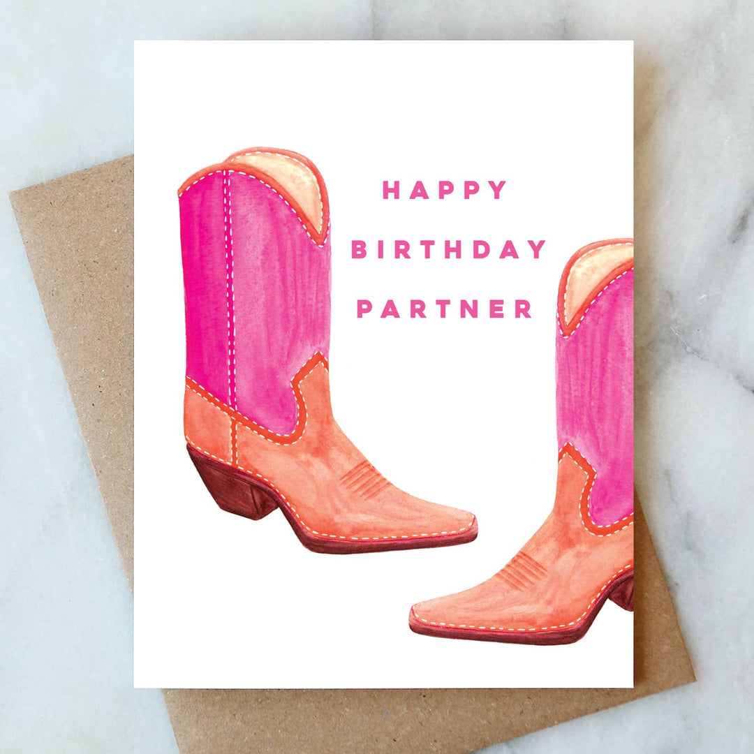 Happy Birthday Partner Greeting Card - Merry Piglets