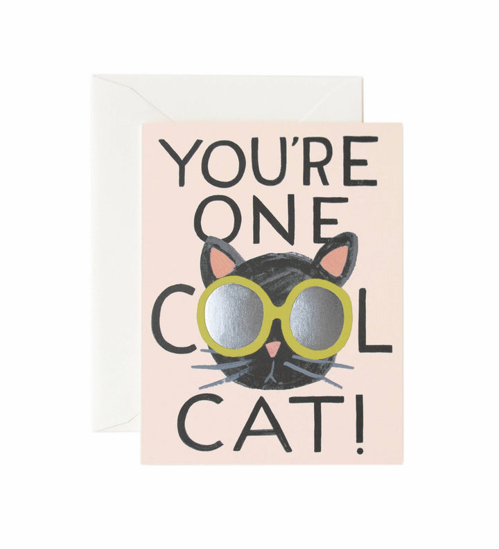 Cool Cat Greeting Card - Merry Piglets