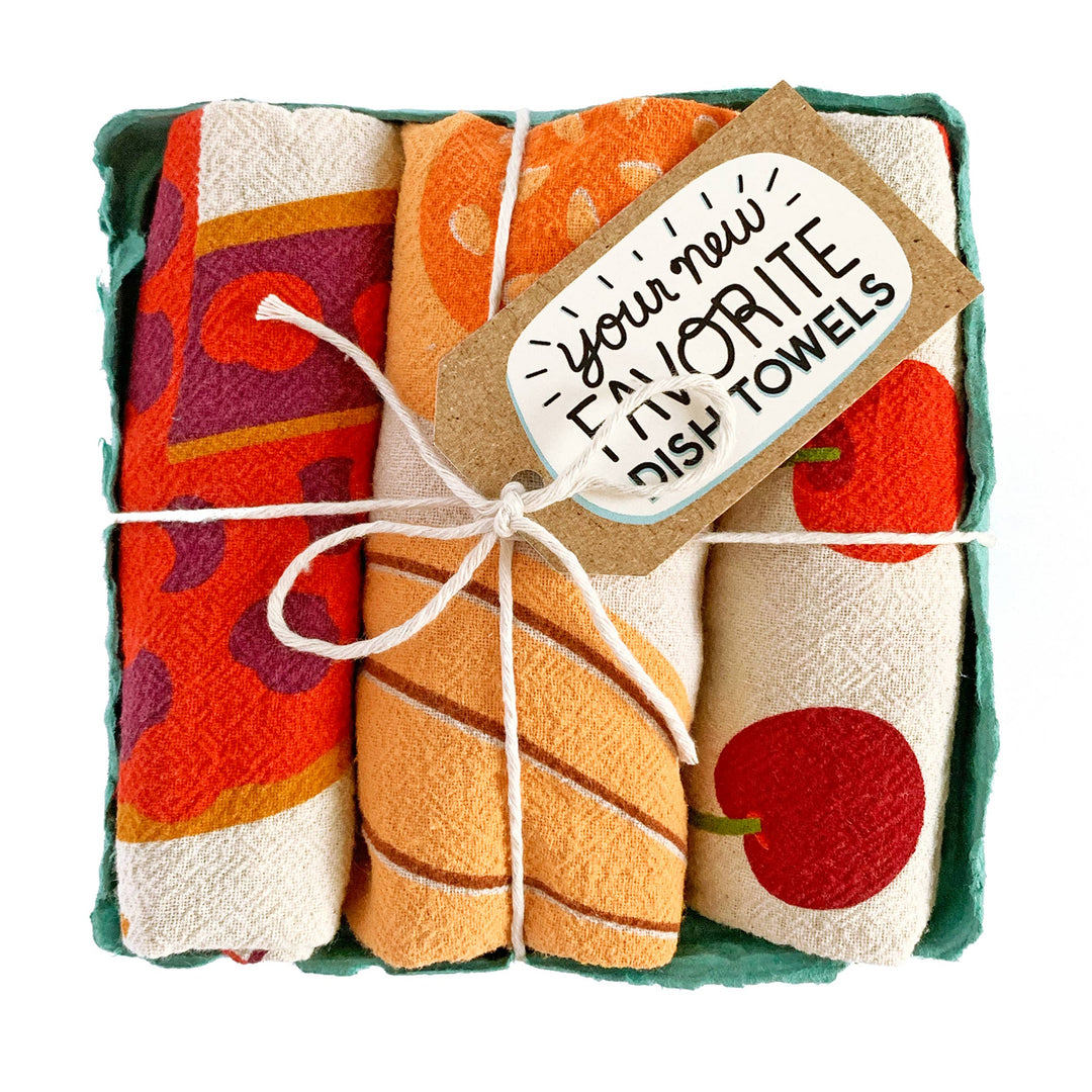 Yippee Pie Yay - Dish Towel Set of 3 - Merry Piglets