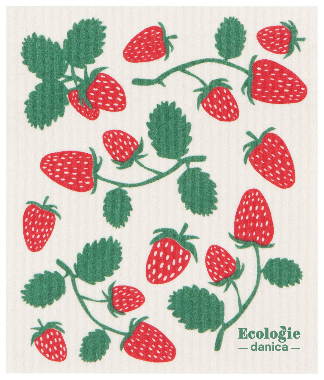 Strawberries Swedish Dishcloth - Merry Piglets