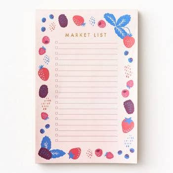 Berry Market Notepad - Merry Piglets