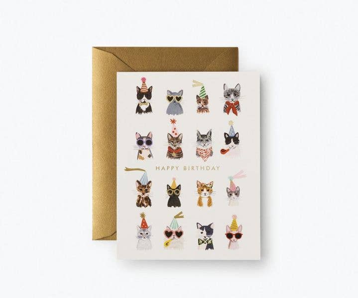Cool Cats Birthday Greeting Card - Merry Piglets