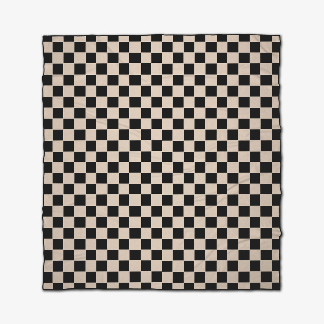 Geometry - Classic Checker Beach Blanket - Merry Piglets