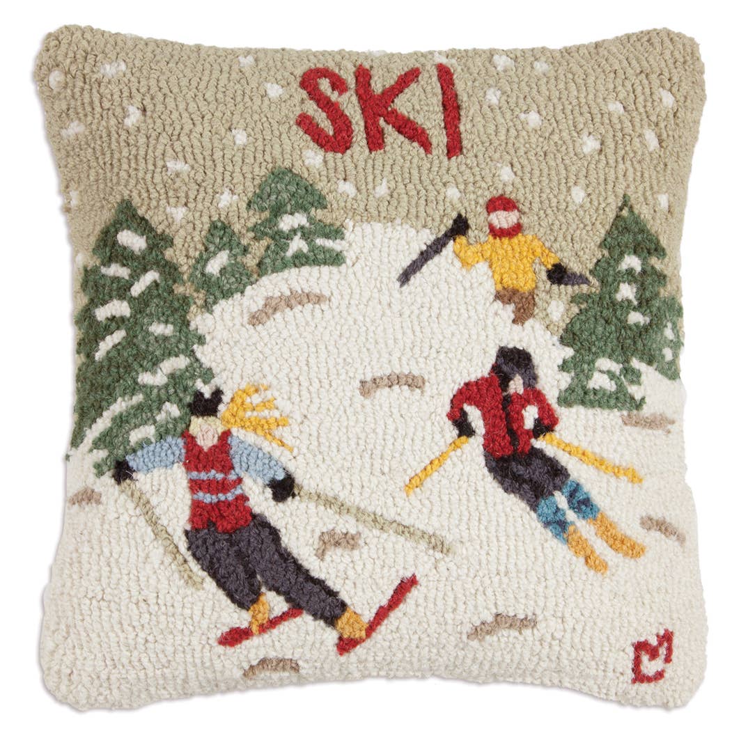 Ski Wool Pillow - Merry Piglets