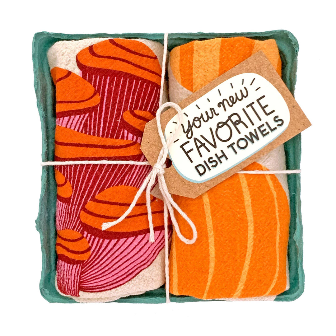 Fall Feast Towel Set of 2 - Merry Piglets