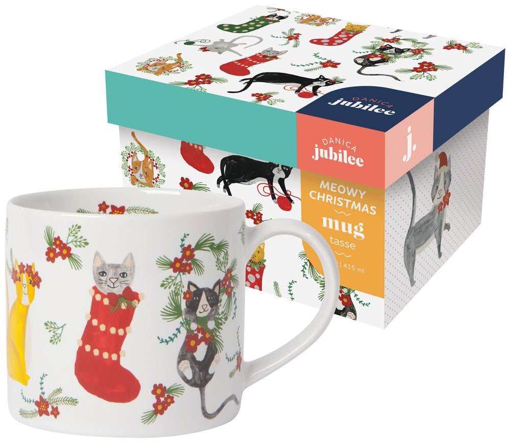 Meowy Christmas Mug in a Box - Merry Piglets