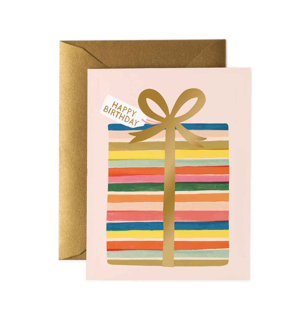 Feliz Birthday Present Greeting Card - Merry Piglets