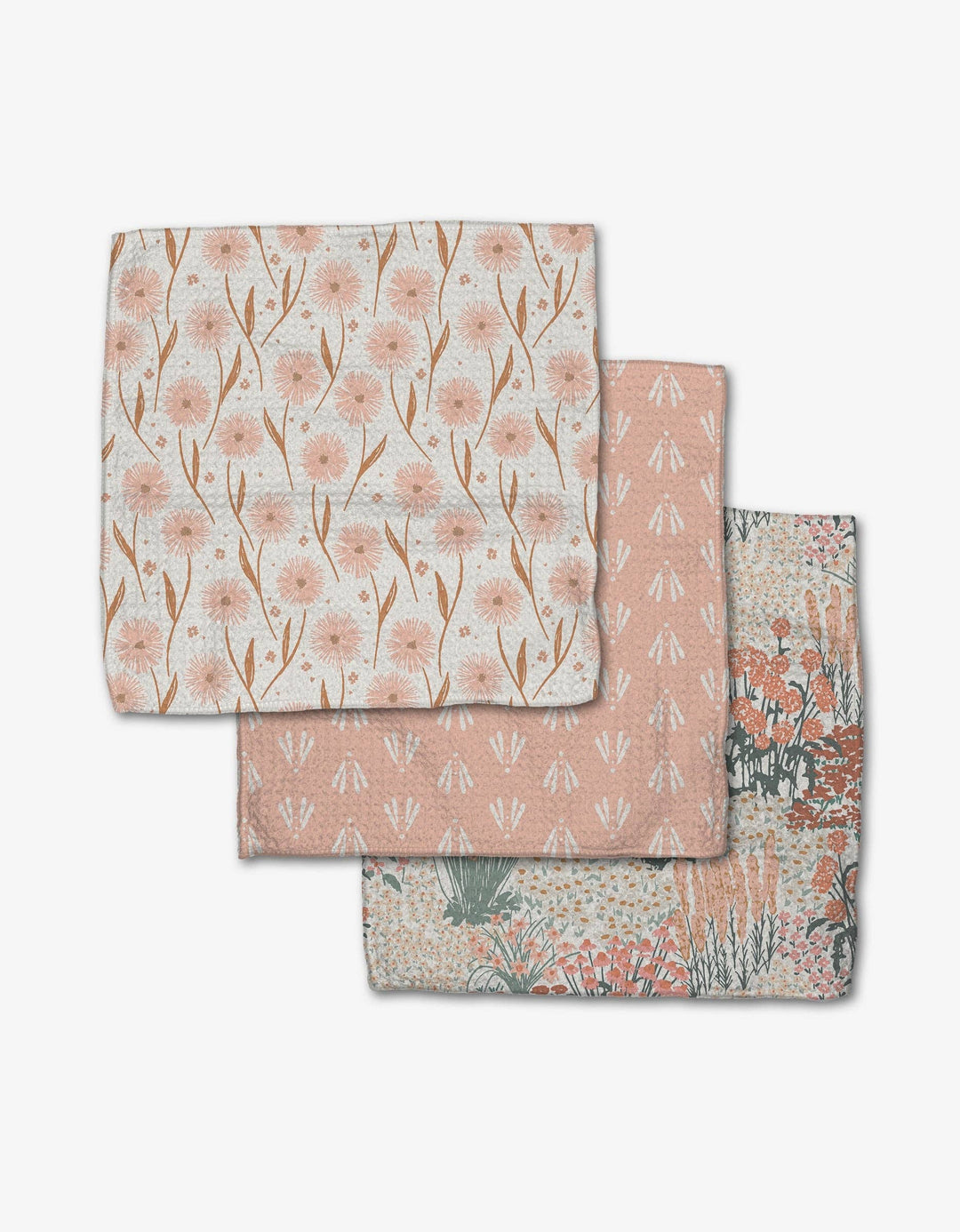 Geometry - Garden Bloom Dishcloth Set - Merry Piglets