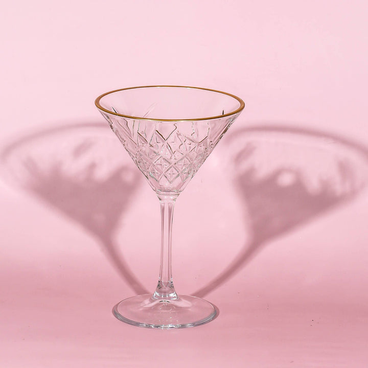 Art Deco Martini Glass - Merry Piglets