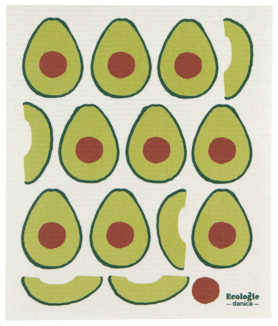 Swedish Sponge Reusable Dish Towel Avocados - Merry Piglets