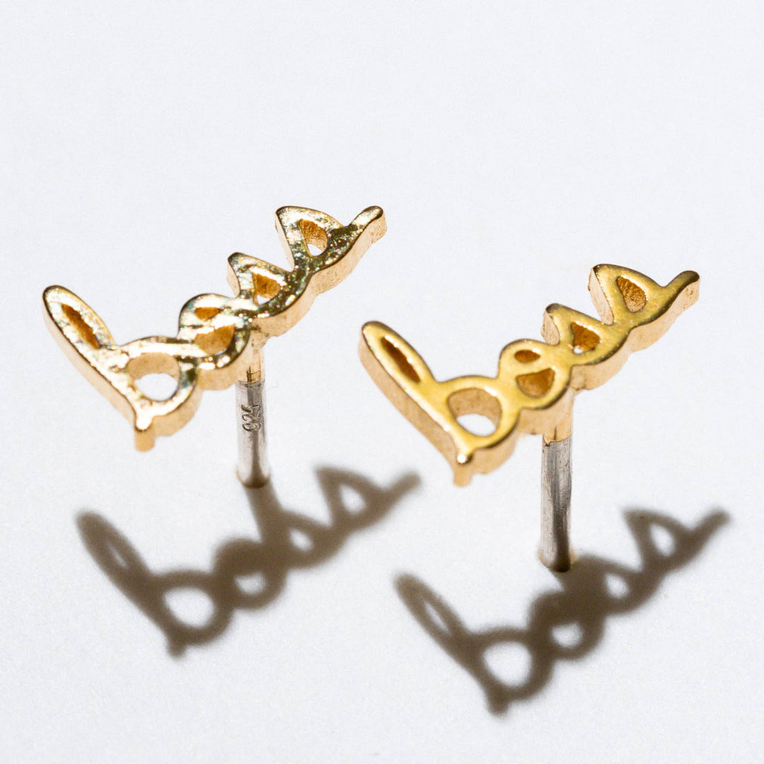 Boss 14k Gold Plated Studs - Merry Piglets