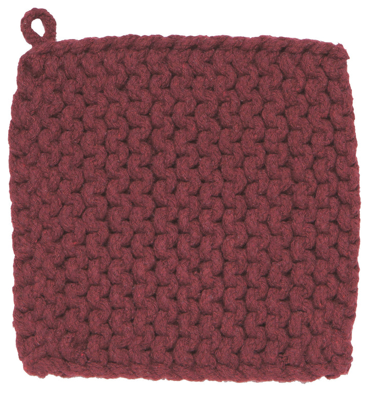 Wine Knit Potholder - Merry Piglets