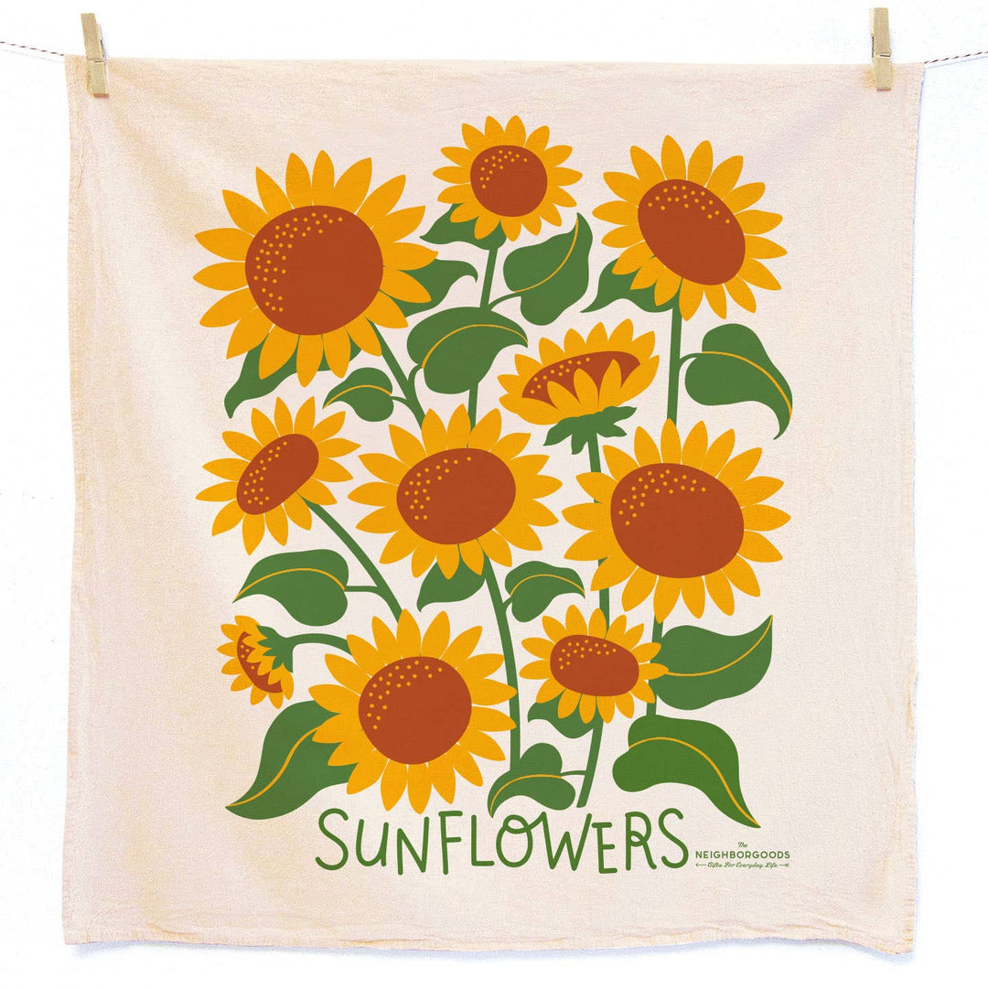 The Neighborgoods - Sunflower Dish Towel - Merry Piglets