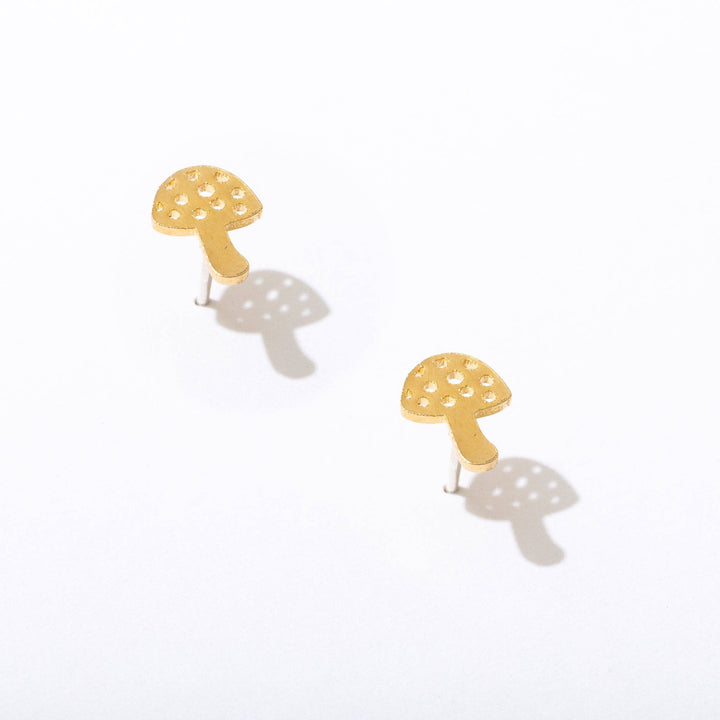 Little Mushroom Stud Earrings - Merry Piglets