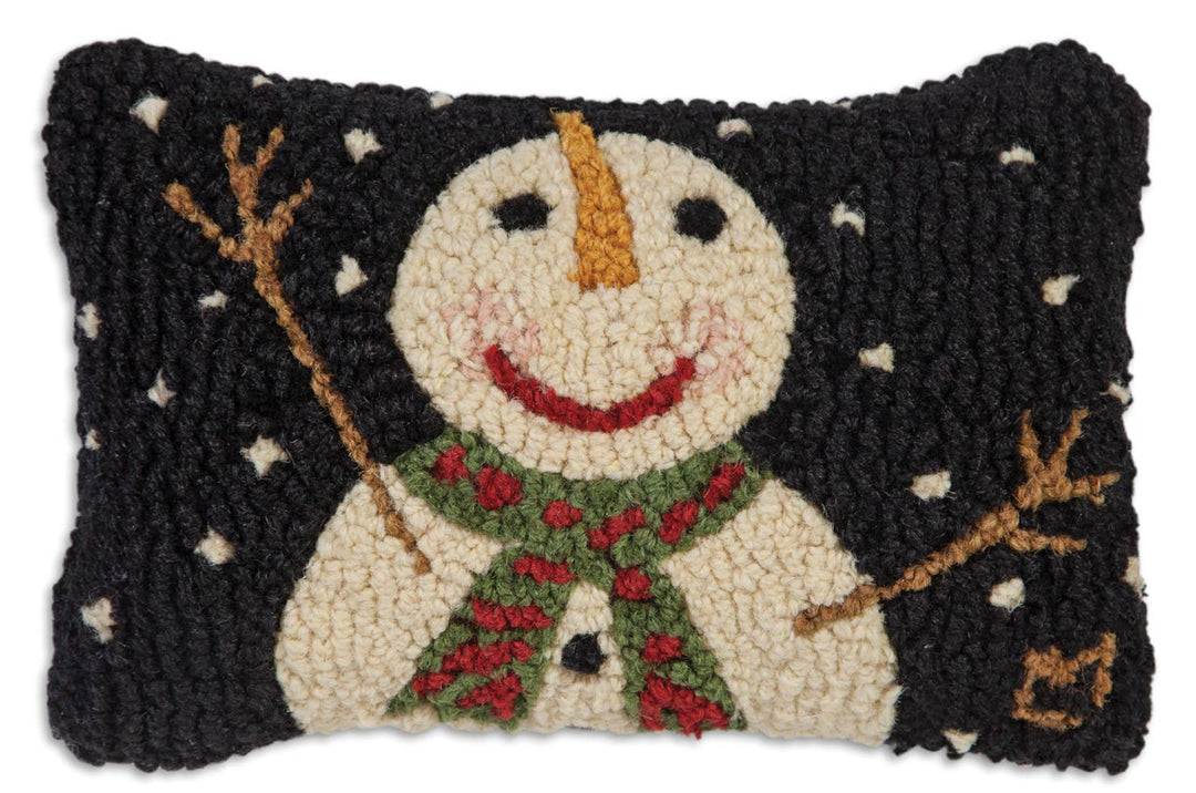 Cheers Snowman Wool Pillow - Merry Piglets