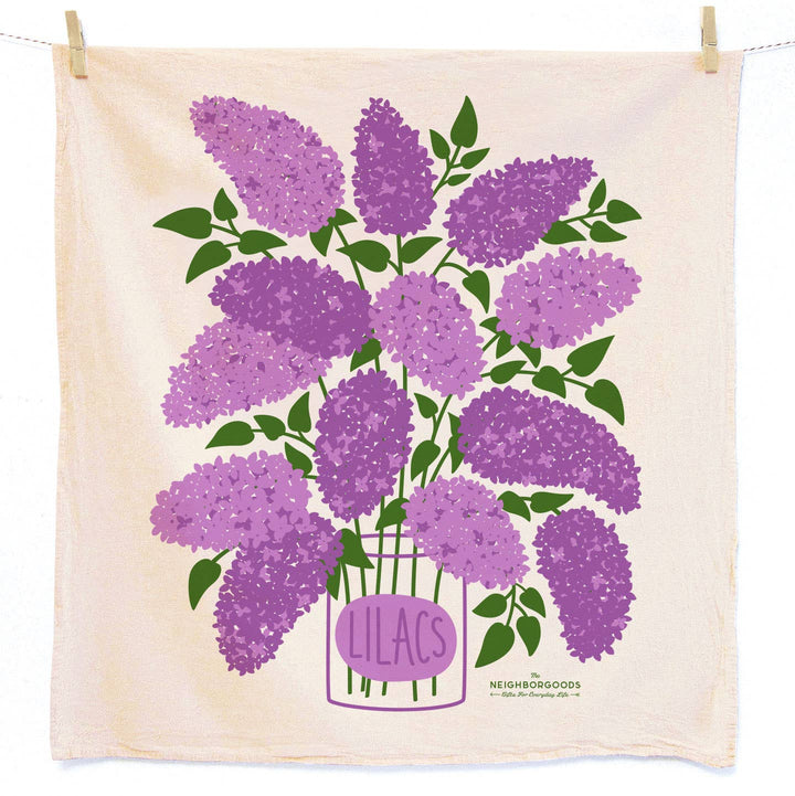 Lilacs Dish Towel - Merry Piglets