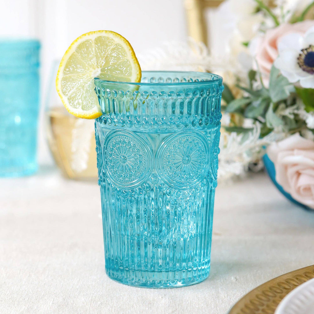 Aqua Blue Drinking Glass - Merry PigletsKate Aspen