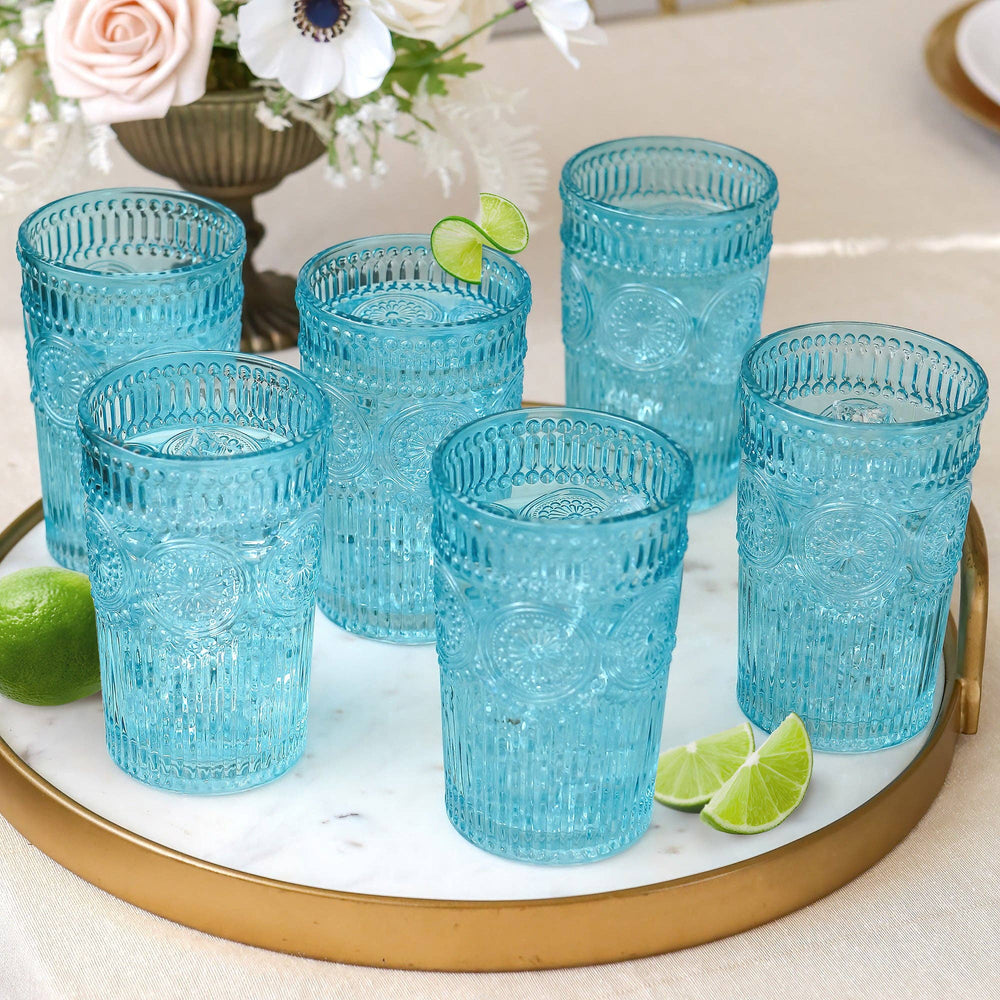 Aqua Blue Drinking Glass - Merry PigletsKate Aspen